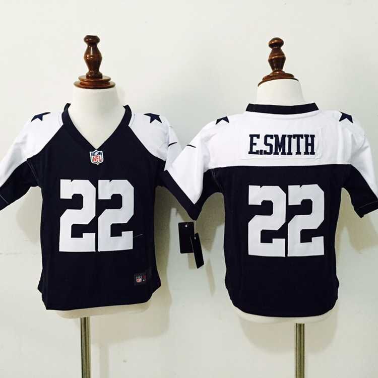 Dallas Cowboys 22 E.Smith Blue Thankgivings Nike baby Jersey